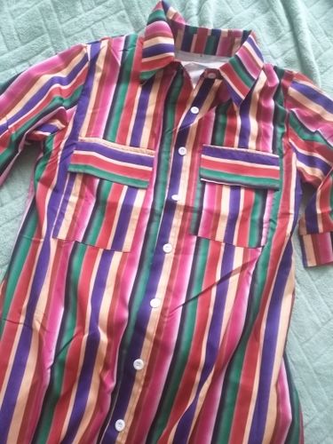 Customer photo review of Beriful Bohemian Multicolor Striped Dress ( 4 Colors)