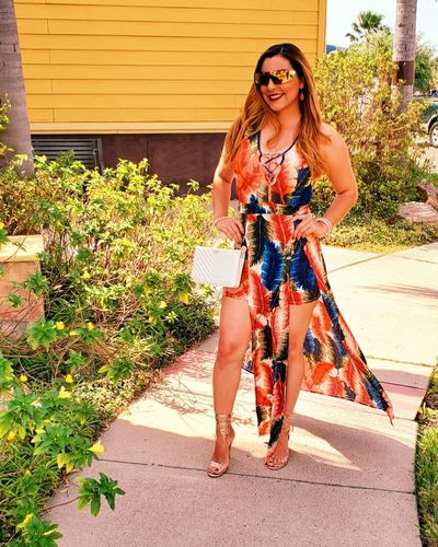 Customer photo review of Better Than Ever Dress Rust