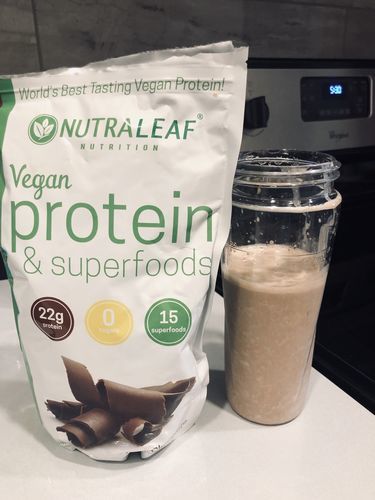 Customer photo review of NutraLeaf® Vegan Protein + Superfoods
