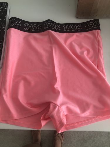 Customer photo review of '1996' Active Shorts - Neon Coral