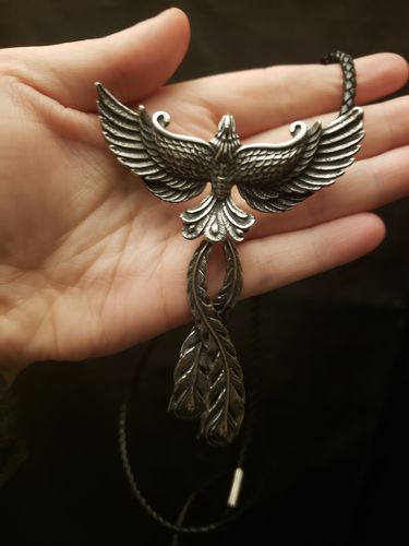 Customer photo review of Soaring Phoenix Necklace