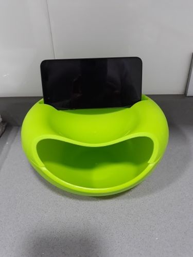 Customer photo review of Creative Plastic Double Layer Snack Storage Lazy Fruit Plate Bowl