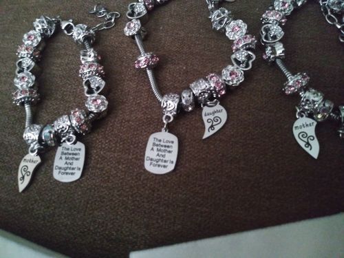 Customer photo review of Mother Daughter Eternal Love Bracelets