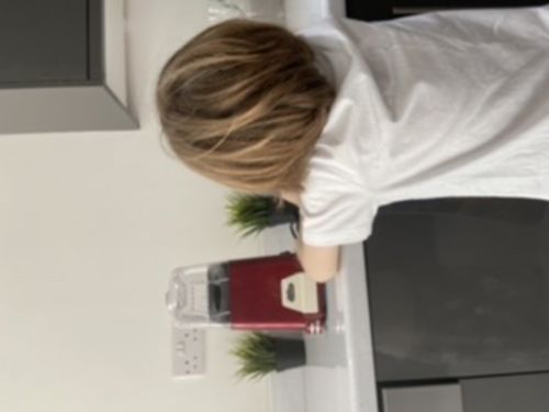 Customer photo review of Dinky Diner Popcorn Maker