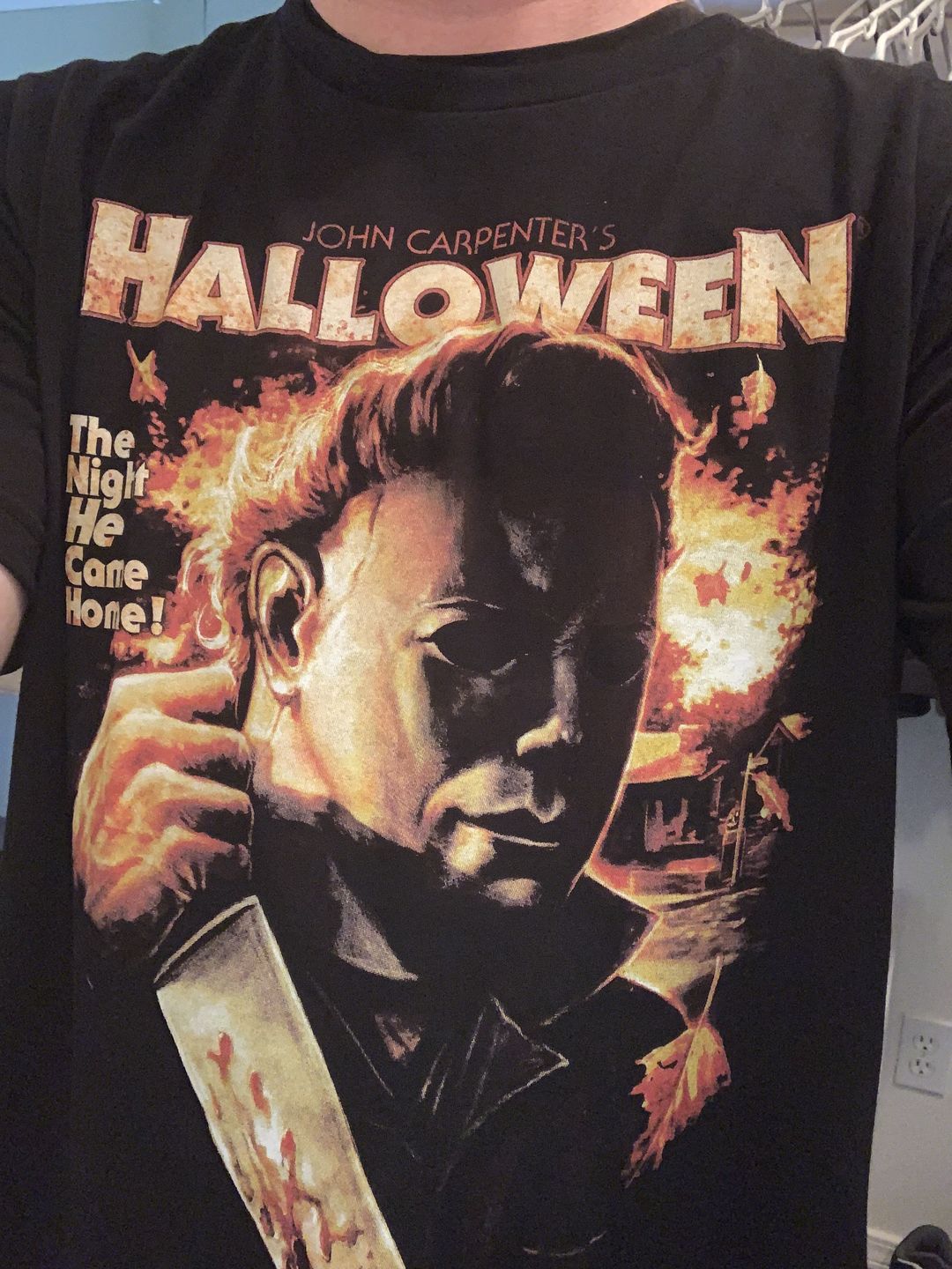 Customer photo review of Halloween Neighborhood Creep T-Shirt