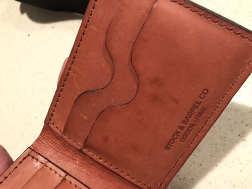 Customer photo review of Blemished | No.55 | 'Old Chestnut' Men's Leather Bill Fold Wallet