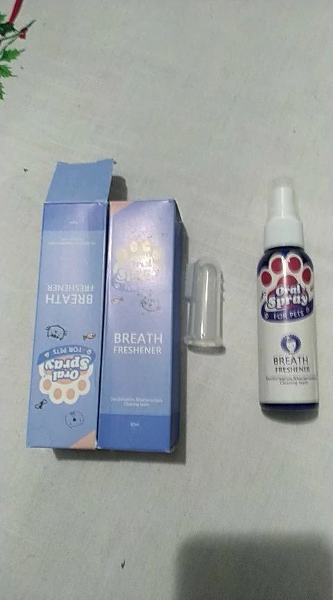 Customer photo review of Spray anti-tartre pour chien