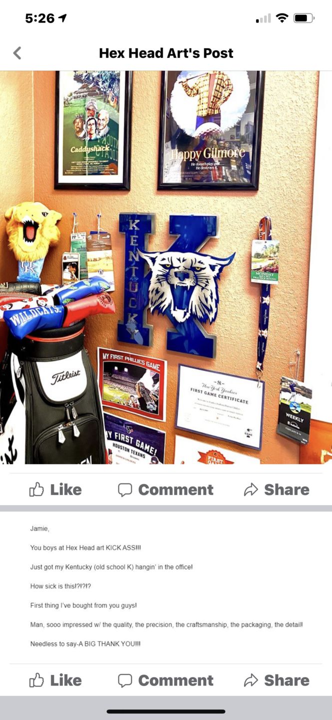 Customer photo review of University of Kentucky Vintage 1970's Power K 3D Vintage Metal Artwork