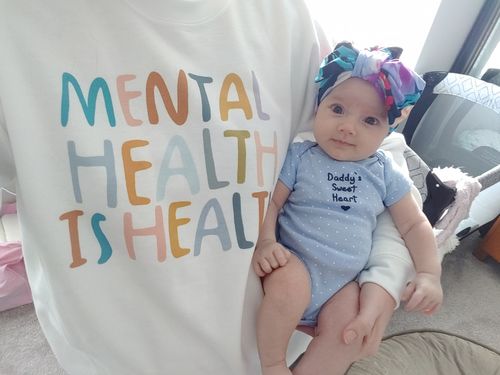 Customer photo review of Mental Health Is Health -- Sweatshirt