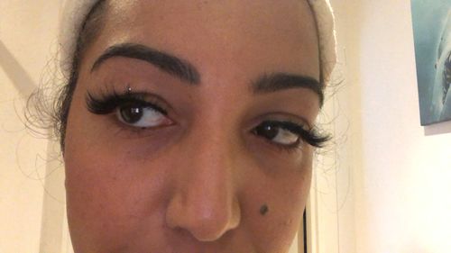 Customer photo review of Diamond Magnetic Eyelashes and Eyeliner Kit