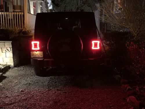 Customer photo review of JK to JL Conversion Tail Lights - Black (07-18 JEEP WRANGLER JK/ JKU)