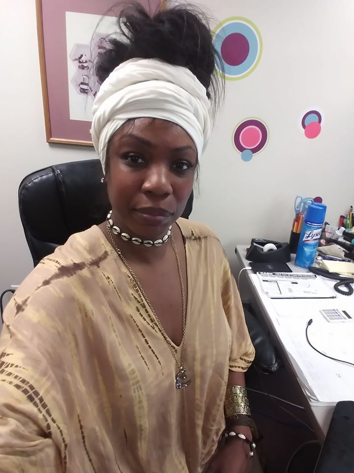 Customer photo review of Maxi Kaftan Dress Tie Dye Beige