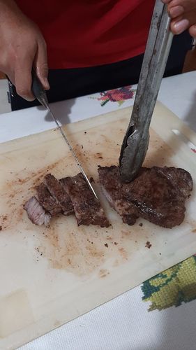 Reseña con foto de un cliente sobre Kit Cortes Finos