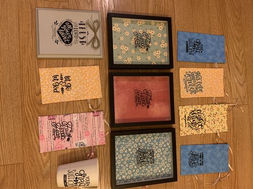 Customer photo review of Mesh Stencil - 2 pack - Pray More, Stress Less - 4.25x11