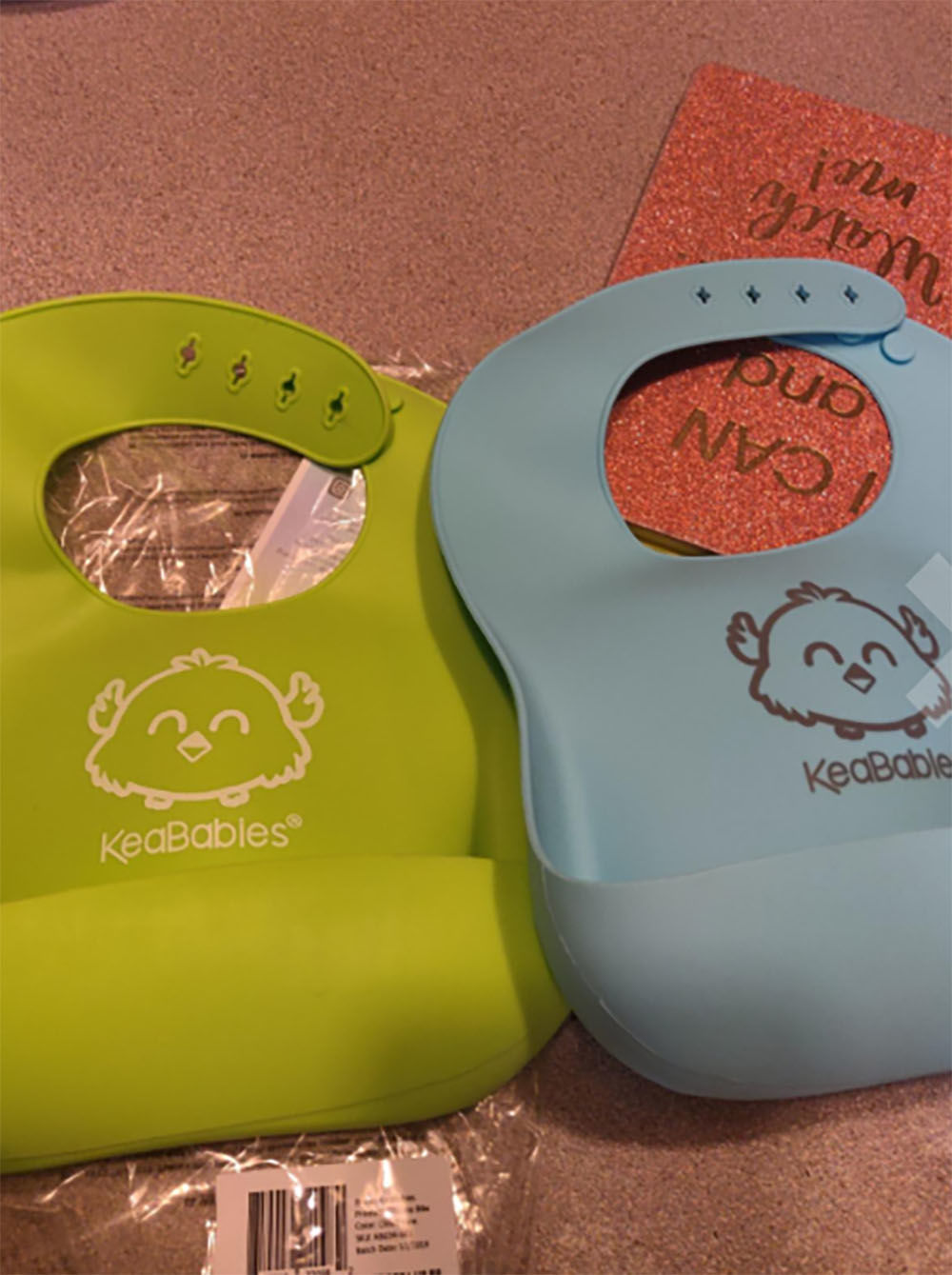 Customer photo review of Silicone Bibs