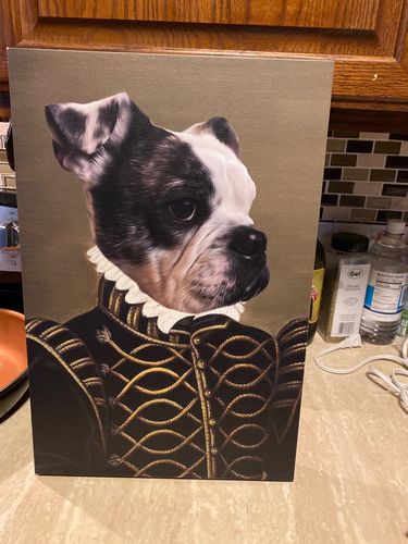 The Noble custom made pet portrait framed print canvas