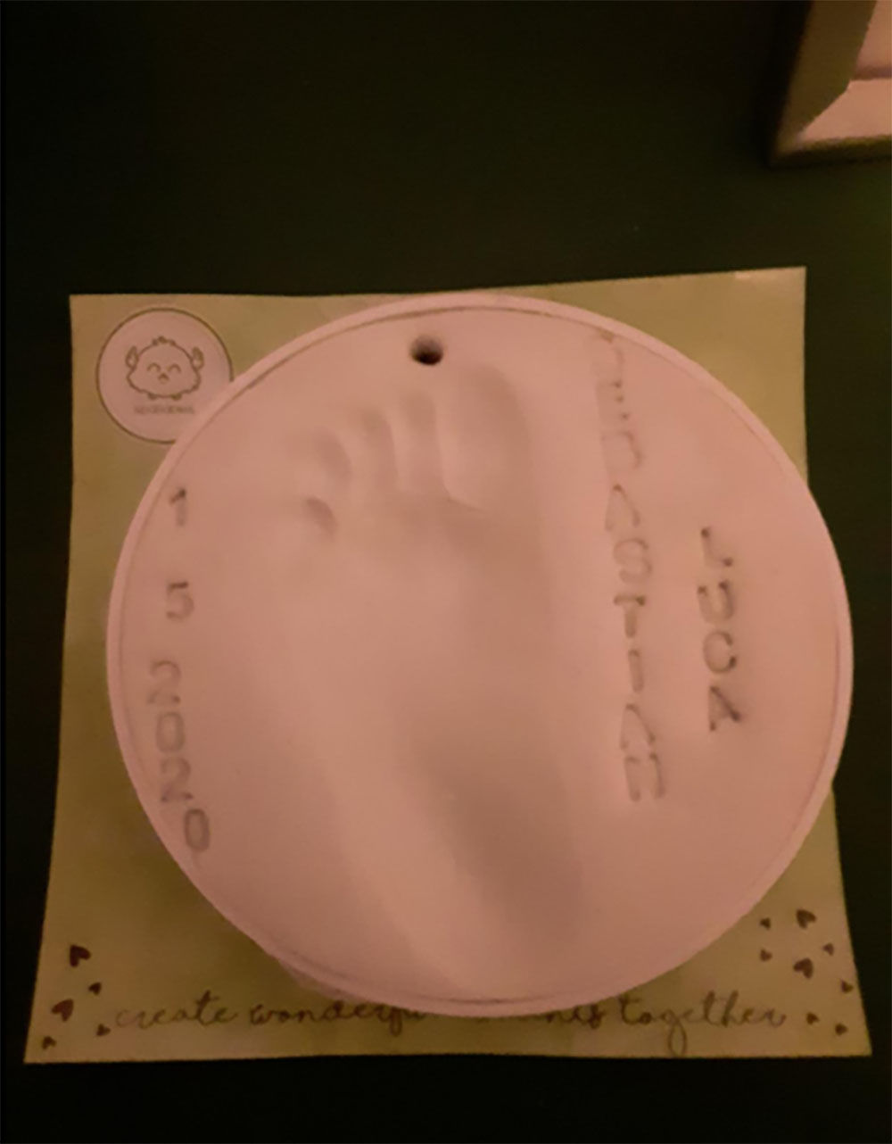 Customer photo review of Baby Handprint Keepsake Ornament