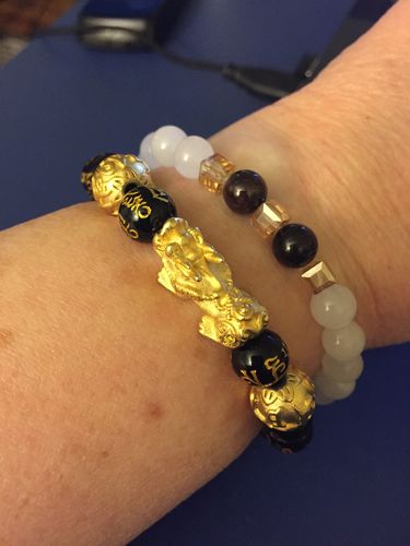 Natural white chalcedony positivity bracelet clearance