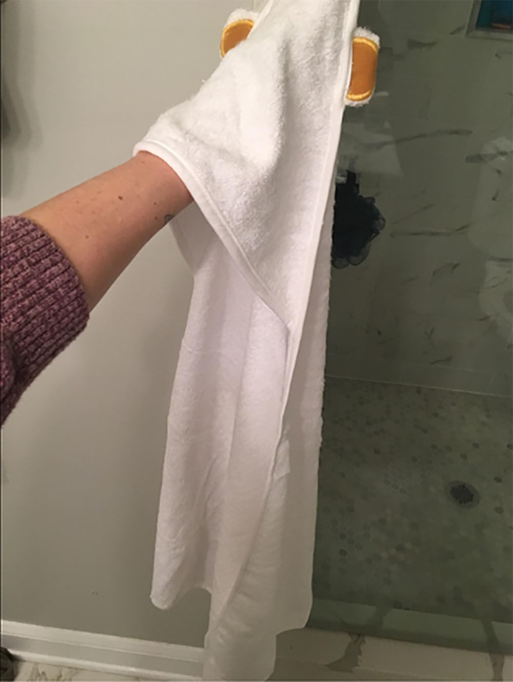 Customer photo review of Baby Hooded Towel