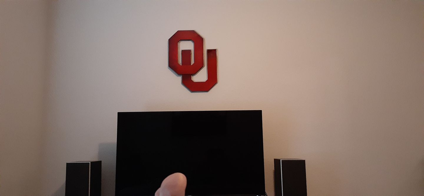 Customer photo review of University of Oklahoma Vintage 3D Metal Artwork