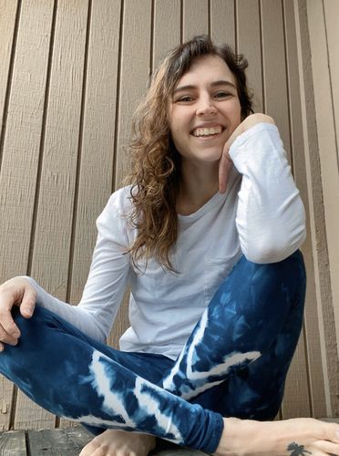 Customer photo review of Sunset Legging - Indigo / Cloud