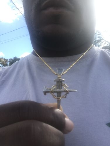 Customer photo review of Gold Stake and Thorn Cross Chain
