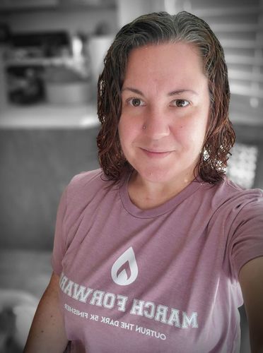 Customer photo review of March Forward 5K Finisher Shirt
