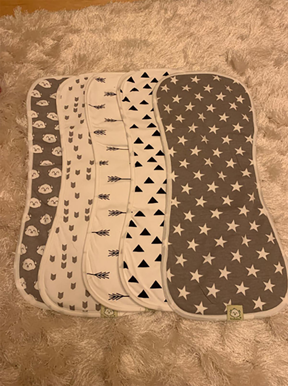 Customer photo review of Organic Baby Burp Cloths