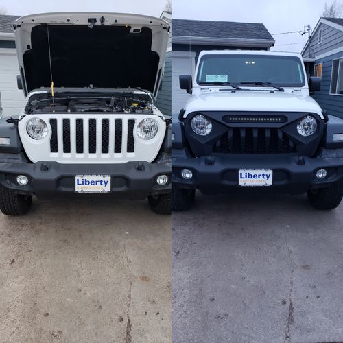 Customer photo review of Demon Grille w/ LED Off-Road Lights(18-20 Jeep Wrangler JL & Gladiator)