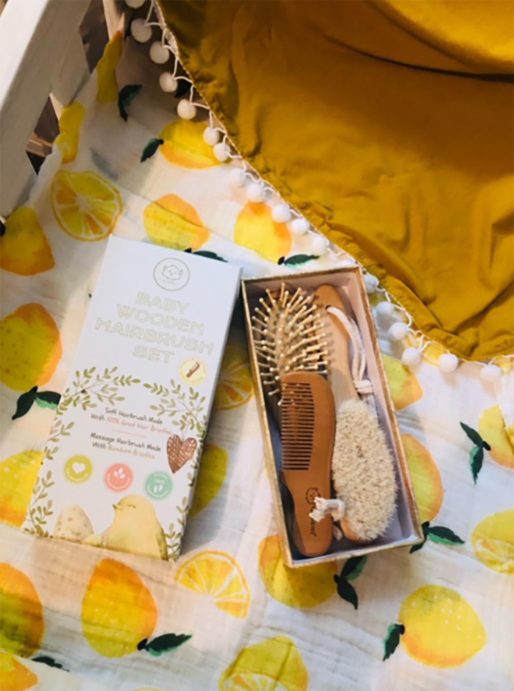 Customer photo review of Baby Hair Brush and Comb Set