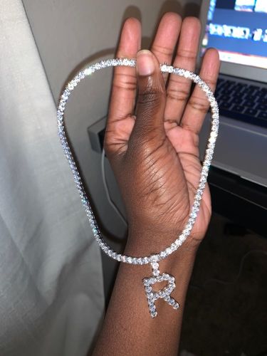 Customer photo review of ICY INITIAL NECKLACE