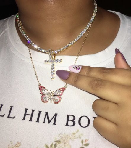 Customer photo review of ICY INITIAL NECKLACE