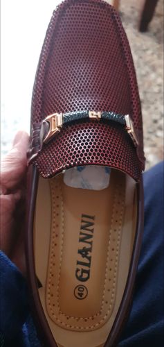 Customer photo review of Mocassini Uomo a Punta Quadrata con Motivo Geometrico e Morsetto