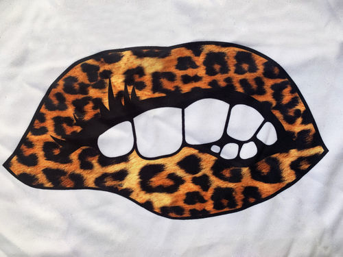 Customer photo review of Leopard Lip Tee & Pants Set