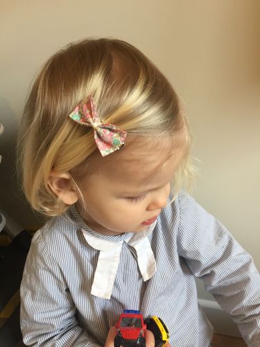 Customer photo review of Barrette Liberty of London "Betsy Ann sweet pink"
