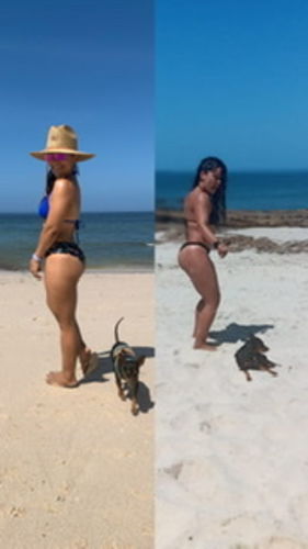 Customer photo review of Watermelon Tanning Oil