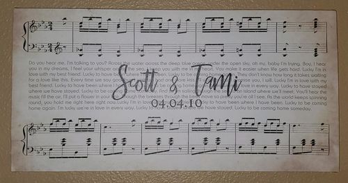 Customer photo review of Custom Couple Music Premium Canvas - Ready to Hang