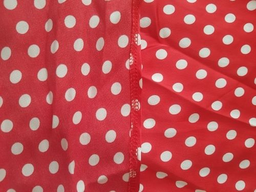 Customer photo review of Polka-dot Print Plunge Neck Satin Maxi Dress