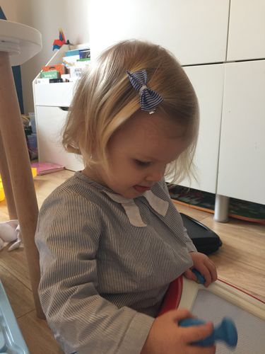 Customer photo review of Barrette "marinière" rayures fines