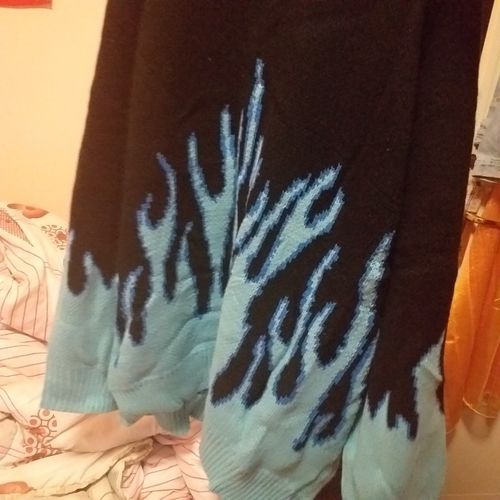 Customer photo review of Blue Flames Sweater
