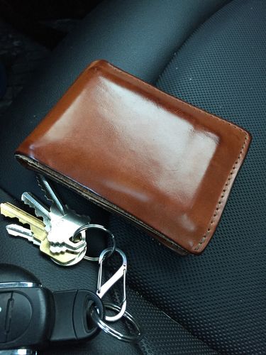 Customer photo review of No.55 | 'Buck Brown' Men's Leather Bill Fold Wallet