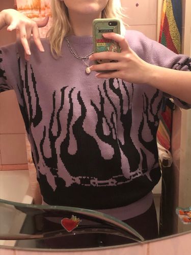Customer photo review of Chains & Flames Sweater