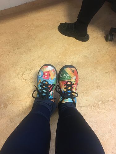 Customer photo review of Fractal Art 2 Handcrafted Sneakers