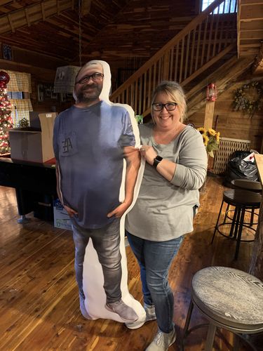 Customer photo review of Create A Custom Human Size Pillow