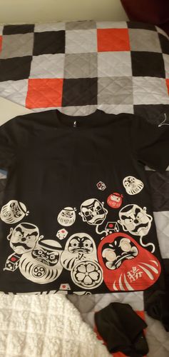 Customer photo review of Japanese Daruma Doll Painted T-shirt