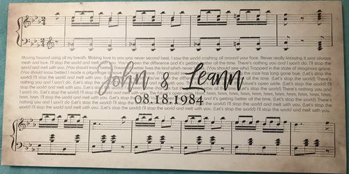 Customer photo review of Custom Couple Music Premium Canvas - Ready to Hang