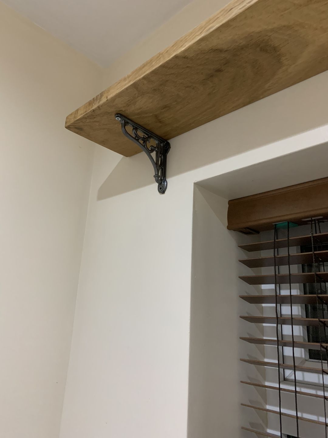 Customer photo review of 4 Inch Victorian Scroll Cast Iron Shelf Bracket