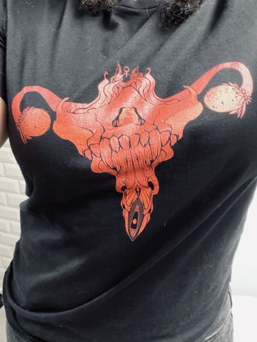 Customer photo review of Death Metal Uterus, Unisex T-Shirt, Black
