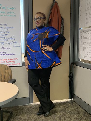 Customer photo review of African Ankara woman's Itoro Dashiki
