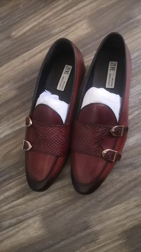 Customer photo review of Belgian Loafer - Cognac Tan Snake Skin Double Monk Strap (Hand Painted Patina)